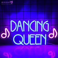 Insegna LED al Neon in Acrilico Personalizzata 'Dance Queen', Decorazione da Parete per Camere dei Bambini, Man Cave, Sale Giochi, Bar, Club e Casa