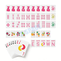 Jeu de cartes de mahjong 160 cartes/jeu, imprimées sur mesure, recyclables, jeu de cartes de mahjong américain pour les voyages