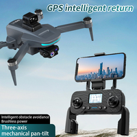 Drone GPS L200 avec double caméra, évitement d'obstacles laser 360°, moteur brushless, quadricoptère RC pliable avec télécommande à écran LCD