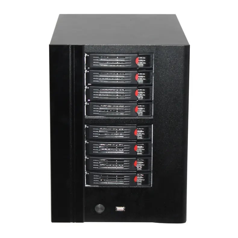 גבוהה באיכות Nas שרת 8Bay החלפה חמה NAS אחסון שרת Barebone מערכת עם Mainboard SSD זיכרון ואספקת חשמל