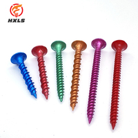 Assortiment de vis autotaraudeuses à tête plate en acier coloré de haute qualité, sur mesure pour usine, pour bois et autres fixations