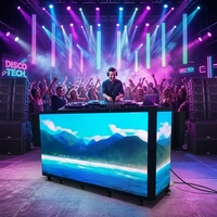 Table de DJ pliable en six parties avec écran LED facilement transportable pour festivals de musique et boîtes de nuit