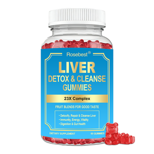 Rosebest Custom 2000mg Ekstrak Herbal Milk Thistle 23 in 1 Formula Detoks Pembersih dan Detoksifikasi Hati Suplemen Gummy Pendukung Kesehatan - Product Image 1