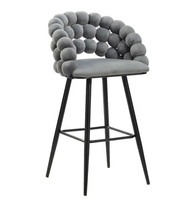 Chaise de salle à manger en velours pieds en métal doré