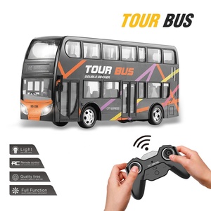 Bus RC à double étage 2,4 GHz avec lumières réalistes et pneus en caoutchouc, télé<span class=keywords><strong>commande</strong></span> 4 canaux pour enfants, jeu intérieur/extérieur - Product Image 4