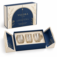 Boîte cadeau personnalisée en carton rigide avec couvercle rabattable pour ensembles de verrerie de luxe