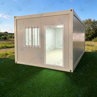 Maison conteneur pliable préfabriquée modulaire FLKT à déploiement rapide en 10 minutes, type villa