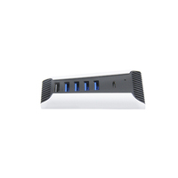 Hub USB 4-en-1 pour console PS5 Slim, adaptateur répartiteur USB-C pour PS5 Slim Digital et Drive, accessoires de jeu
