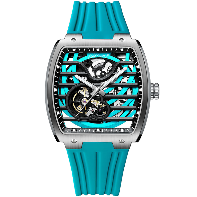 AILANG Luxury Tourbillon Mechanical Watch Barrel Case Men's Waterproof Luminous Fashion Automatic Hollow Design