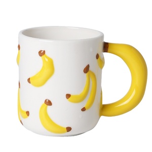 Customized Fruit <b>Mugs</b> Underglaze Hand-Painted Ceramic Coffee <b>Mugs</b> Unique <b>Cute</b> Apple Lemon Party Reusable Dishwasher Microwave - Product Image 5