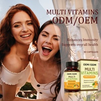 Multivitamines 470 mg en capsules - Immunité Santé globale Complément alimentaire Adulte 2 capsules par portion 60 capsules/flacon en vrac