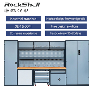 <span class=keywords><strong>Chariot</strong></span> d'atelier métallique robuste Rockshell, armoire à outils, personnalisable OEM/ODM/OBM, capacité <span class=keywords><strong>de</strong></span> charge 1000 kg, écologique - Product Image 2