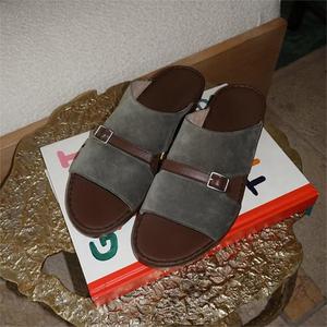 Fabricantes de Zapatos Personalizados, Sandalias Árabes de Cuero Italiano para Hombre, Fabricante de Calzado con Plantilla de Corcho para Uso Diario - Product Image 5