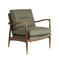 Mobilier design italien pour le salon fauteuil en tissu fauteuil à une place fauteuil lounge en velours et bois massif du milieu du siècle pour la chambre à coucher