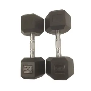 45 70 80 5-100 lbs 2.5 7.5 kg gym black rubber white straight hex dumbbells set lbs mold