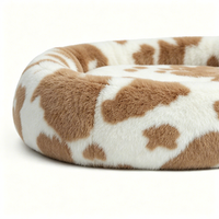 Coussin pour chien Yangyangpet GRS en fausse fourrure solide, ovale, lavable, indestructible, amovible et résistant aux morsures