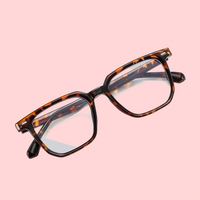 Lunettes de lecture tendance à monture carrée large avec rivets, couleur bonbon, sans correction, anti-lumière bleue, unisexe