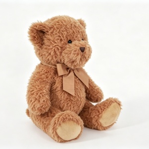 Sac à dos en peluche personnalisé avec nœud en ruban, marron clair, design classique, style assis, rembourrage en coton PP, hauteur 51-99 cm, unisexe, pour fêtes - Product Image 4