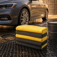 Serviette de nettoyage en microfibre tissée épaisse, écologique, séchage rapide, douce, avec logo personnalisé, pour le detailing automobile, séchage de voiture, 60x90cm, chiffon de lavage