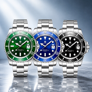 Orologio Meccanico Automatico da Uomo Personalizzato con LOGO del Marchio, in Acciaio Inossidabile Argento, Orologio da Polso Subacqueo di Lusso, Migliori Orologi da Uomo - Product Image 1