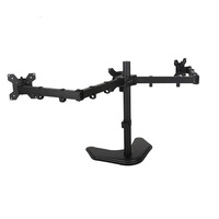 Support de moniteur d'ordinateur à trois écrans avec levage de bras à double section et rotation universelle Nouveau support de bureau