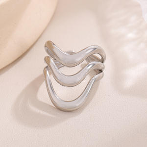 Anillo de Metal Moda Punk Apertura Irregular Anillo Ajustable Chica Joyería Regalo - Product Image 5