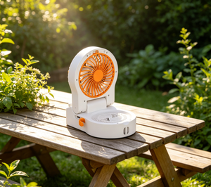 Ventilador Portátil para Camping, Luz para Barraca Externa, Ventilador de Mesa <span class=keywords><strong>Solar</strong></span> de 10.000mAh: Ajustável e de Alta Velocidade - Product Image 2