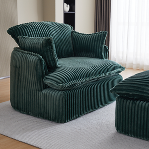 Sofá Otomano Modular Moderno Tapizado Cuadrado, Tela Resistente, Un Asiento, Cojín de Esponja, Sin Brazos, para Dormitorio, Apartamento, Sala de Estar - Product Image 3