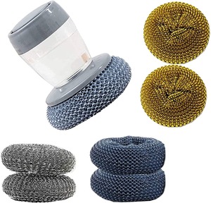 Spazzola per Piatti con Dispenser di Sapone Integrato in PET e Sfera in Acciaio Inox - Product Image 1