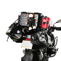 Coffre de moto pliable blindé multifonctionnel, étanche et durable en alliage d'aluminium SLKE 65L