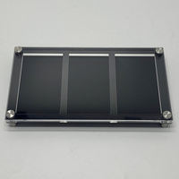 Boîte de rangement et de présentation en acrylique transparente à 4 emplacements pour cartes gradées, avec protection UV