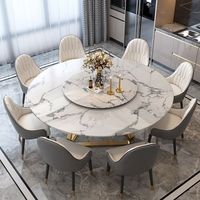 Goldtop OEM/ODM vente en gros de table à manger en marbre table basse en pierre naturelle dessus de table noir avec pied pour hôtel