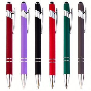 Stylos à bille métalliques personnalisés 2 en 1 à logo, multifonctionnels, avec écran tactile doux, promotionnels, nouveau design, vente chaude - Product Image 3