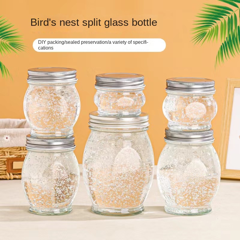 Steamable Household Glass Jam Bottle Bird's Nest Canned Honey Pickles Storage Sealed Jar Jiangsu Silk Screen Printed China