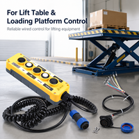 Station de commande suspendue filaire IP65 à 5 boutons avec télécommande à 2 boutons pour unité de puissance hydraulique et équipement de levage XDL10-EPB5P/TB-2