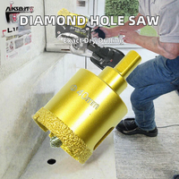 Scie cloche diamantée brasée sous vide 10 mm M14 pour meuleuse d'angle, perçage à sec de carreaux de porcelaine, granit, quartz