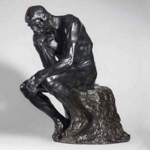 공장 도매 작은 크기 유명한 유럽 구리 동상 3D 저렴한 웨스턴 황동 로딘 청동 사상가 조각 판매 - Product Image 3