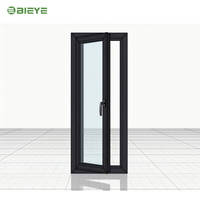 Ventana de Aluminio con Marco Delgado Resistente a la Intemperie, con Vidrio Templado de Seguridad, para Balcón y Patio Exterior