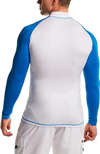 Vente en gros de chemises de protection imprimées sur mesure Peaux de base pour hommes Protection <span class=keywords><strong>UV</strong></span>/solaire UPF 50 + Manches longues Natation Surf Rash Guard - Product Image 3