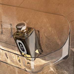 Accesorios de Baño para Montar en la Pared, Cesta de Baño de Plástico Pulido, Estante Esquinero, Estantes para Ducha - Product Image 5