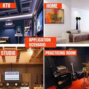 12 panneaux acoustiques en mousse pour studio, 250x250x50mm, insonorisants, pour KTV, absorption du bruit, en forme de cale, pour isolation acoustique des murs - Product Image 4