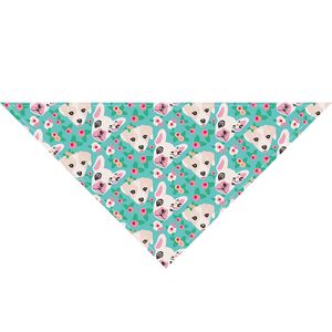 Triángulo suave personalizado perro Bandana bufanda logotipo personalizado verano perro Bandanas - Product Image 5