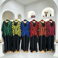 Robe Kanga Africaine pour Femme à Manches Courtes Coupe Ample Automne Printemps en Polyester Respirant Écologique Léger Anti-Plis