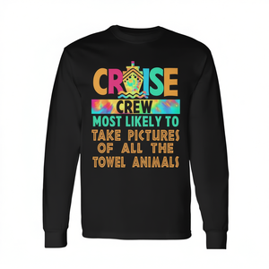 Camiseta de manga larga Cruise Crew, la más probable de tomar fotografías de animales con toallas - Product Image 2