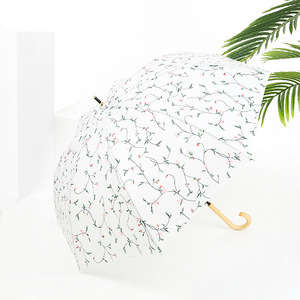 Paraguas para sol y lluvia de 105 cm, 8 varillas de fibra, apertura manual, diseño retro para viaje - Product Image 4