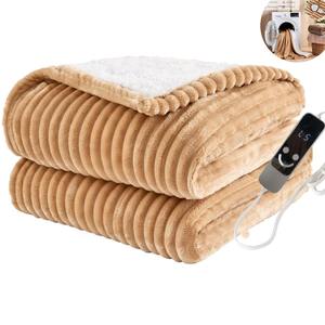 Manta calefactable eléctrica de franela lavable a máquina con 6 niveles de <span class=keywords><strong>apagado</strong></span> automático usable para la temporada de invierno - Product Image 2