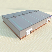 Pont en acier léger préfabriqué pas cher avec services de soudage et de découpe, couleur personnalisable