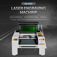 Machine de découpe laser CO2 50W/60W/80W/100W KH-5030A pour bois/acrylique/papier/cuir, compatible avec le contrôle Ruida, refroidissement par eau, CNC