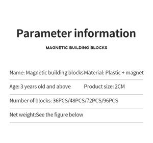 Cubes magnétiques transparents colorés, jouets éducatifs, cubes en plastique, blocs <span class=keywords><strong>de</strong></span> <span class=keywords><strong>construction</strong></span> magnétiques assemblables pour enfants - Product Image 6