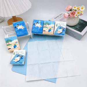 Nuovi Fazzoletti di Carta Bianchi con Design Cartone Animato a Tema Spiaggia, 9 Confezioni/Pacco, Mini Fazzoletti Tascabili per Viaggi - Product Image 2